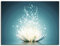 ARTland Wanddeko Leinwand Bilder Wandbild 40x30 cm Lotusblume Blumen Botanik Blüten Natur Glitzer Seerose Modern Kunst T9NM