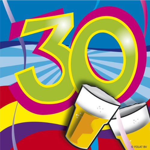 20 Servietten ZAHL 30