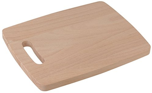 Fackelmann Essbrett, Küchenbrett aus gedämpftem Buchenholz, Frühstücksbrettchen mit Saftrille (Farbe: Braun), Menge: 1 Stück, Sonstige