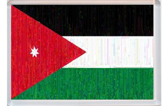 Jordan / Jordanian - 'Rustic Style' National Country Flag - Jumbo Fridge Magnet