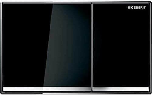 Geberit 115081SJ1 Abdeckplatte OMEGA 60 115.081.SJ.1 2-Mengenspülung Glas schwarz