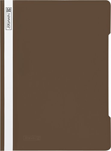 Baier & Schneider Brunnen 102010979 Schnellhefter (A4, aus PP, glasklares Deckblatt) braun