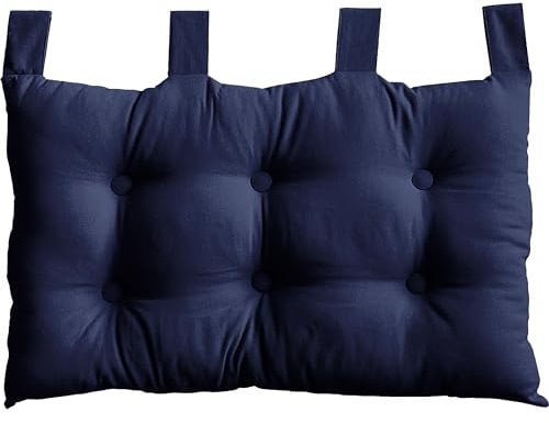 Enjoy Home, Testiera letto a cuscino, in cotone, 70 x 45 cm, Blu