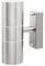 Smartwares GU10 Fassung Aussenleuchte-/ Wandleuchte, Edelstahl, Uplight, Downlight 7,5 x 21x 13 cm
