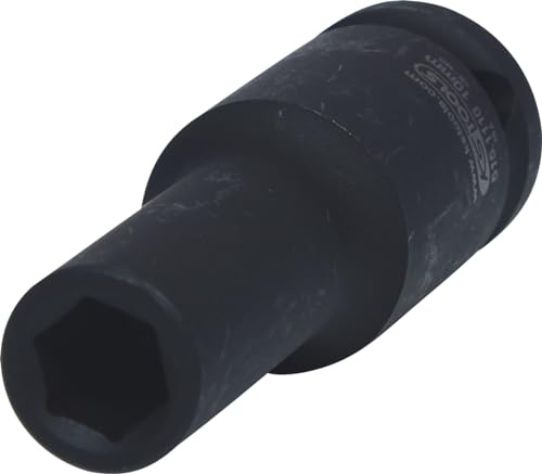 KS Tools 515.1110-E 1/2 Zoll Sechskant-Stecknuss, tief, 10 mm, auf Hängeschild, Einheitsgröße, transparent