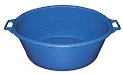Aluminium et Plastique RIVBQOV70 Baquet Ovale Plastique Bleu 70 L