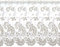 Plauener Spitze by Modespitze, Store Bistro Gardine Tüllgardine Florentiner mit Stangendurchzug, hochwertige Stickerei, Höhe 57 cm, Breite 148 cm, Creme