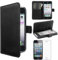 ebestStar - compatible with iPhone SE Case iPhone 5 5S Wallet Case PU Leather Flip Cover with Card Slot Holder, Black + Tempered Glass Screen Protector [iPhone: 123.8 x 58.6 x 7.6mm, 4.0'']