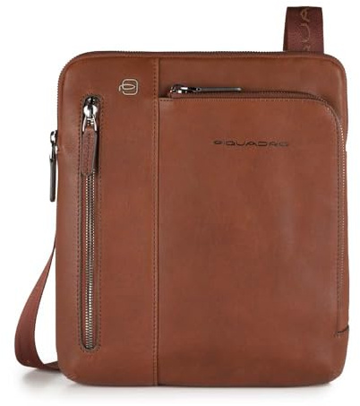 PIQUADRO Unisex Black Square umhängetasche, Leder, Einheitsgröße
