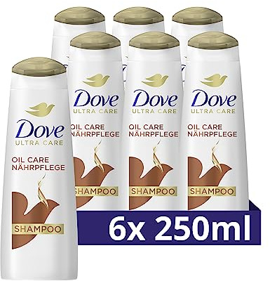Dove Shampoo Oil Care Nährpflege Haarpflege für trockenes und sprödes Haar mit Bio-Restore Complex 250 ml 1 Stück