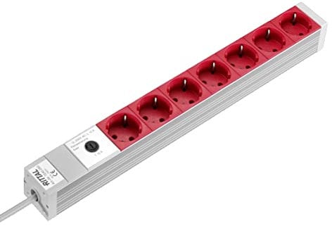 Rittal Typ F – Deutscher Schutzkontakt Steckdosenleiste, 250 V, / 10A