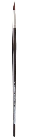da Vinci Oil & Acrylic Series 7785 Top Acryl Paint Brush, Round Red/Brown Synthetic with Long Ergonomic Handle, Size 8