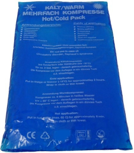Saniversum UG Kalt Warm Kompresse (21x38 cm) - Therapeutische Thermokompresse mit Gel, Praktisch, Blau