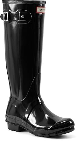 Hunters - Original Tall Gloss, Stivale, unisex, Negro, 38