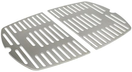 Edelstahl INOX Grillrost für die Weber Q1000 Baureihe | spülmaschinenfest - ZWEIGETEILT -