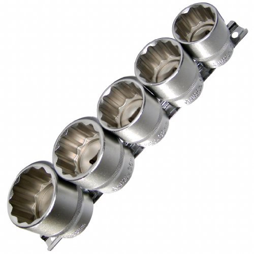 Douilles à douille - Douilles - Douilles - Multidents - Sur barre de douille (double hexagonal / double 6 pans) - 12 pans - 27 30 32 36 38 mm