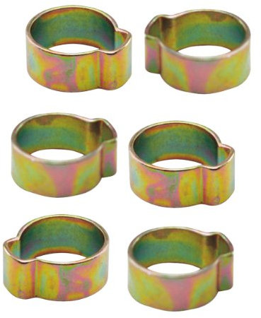 Mecafer Juego de abrazaderas con oreja (11 x 13 mm, 6 unidades)