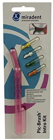 MIRADENT Interd.Pic-Brush Intro Kit 1H+4B.tra.pink 1 St