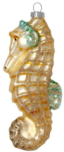 Sikora Christbaumschmuck Glas Ornament/Seepferdchen - H:11cm