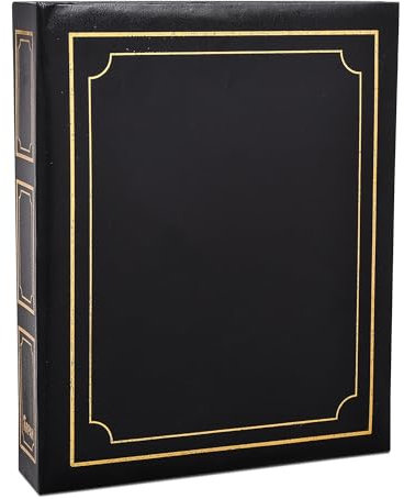ARPAN Fotoalbum, selbstklebend, Ringbuch, 40 Blatt/80 Seiten, 28,5 x 23 x 5,5 cm, Schwarz
