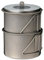Snow Peak Titanium Mini Solo Combo Cookset, Japanese Titanium, Ultralight and Compact for Camping and Backpacking,Silver,Pot: 10.8 x 13cm, Cup: 10.9 x 7.1cm | Stowed: 11 x 13cm