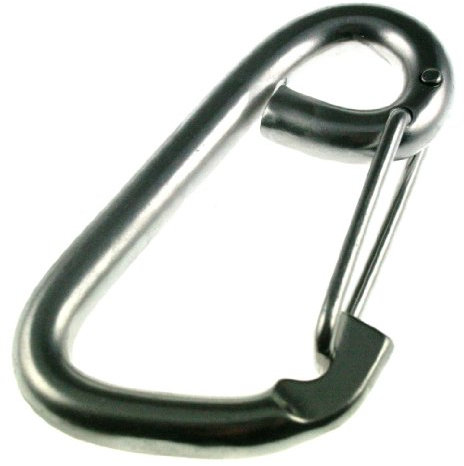 ARBO-INOX Schnapphaken Karabiner mit Auge Edelstahl V4A 62 mm