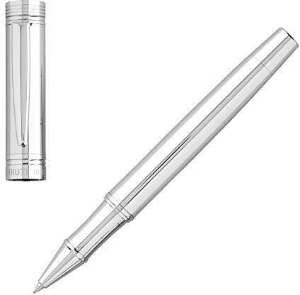 Cerruti 1881 Zoom Tintenroller aus Messing in der Farbe Classic-Silver, Länge: 14,3cm, NST2095