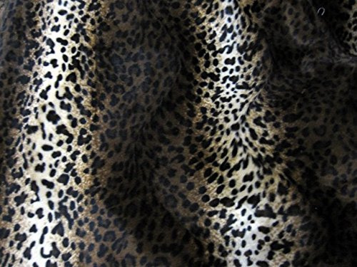 Leopard Stoff dunkel Fell Tierfell Imitat Velboa Meterware Fellimitat Kunstfell