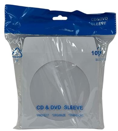 CD Technologie 100STCK, Papier weiß Fenster Umschlag für die CD Aufbewahrung