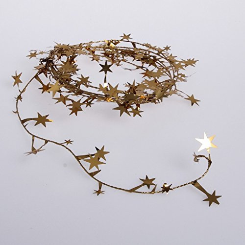 Minigirlande mit Sternen - bronze - 3 Stück - 25 mm x 270 cm - 67000 B (3,26€/Stk.)