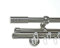 Rohr + Innenlauf Gardinenstange Edelstahl Look Ø 16mm zur Wandbefestigung 3-läufig Zylinder, H14 E28 + 2xB16I Länge wählbar, Länge:180 cm