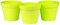 3-er Set Blumenkübel Blumentopf Pflanzkübel Pflanztopf Hellgrün 3 x 15 cm