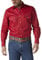 Wrangler Herren Western-Arbeitshemd Firm Finish - Rot - Large Hoch