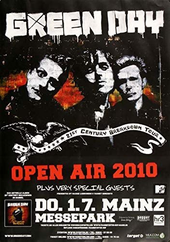 Green Day - Century Breakdown, Mainz 2010 » Konzertplakat/Premium Poster | Live Konzert Veranstaltung | DIN A1 «