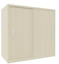 Geramöbel Schiebetürenschrank 1 Dekor-Einlegeboden, abschließbar, 800x425x768, Ahorn/Ahorn
