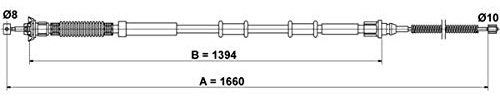 ATE 24.3727-0576.2 Seilzug, Feststellbremse
