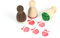 Stemplino® Ministempel - Motiv: Apfel - 12mm Durchmesser - Holzstempel Kinder Stempel Bullet Journal Stempel mit Apfel Motiv Apfel Stempel