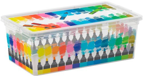 Kis 8407000 2059 01 Aufbewahrungsbox C Box Style Colours Arty, 6 L, Plastik, Mehrfarbig, 33,5 x 19 x 12 cm