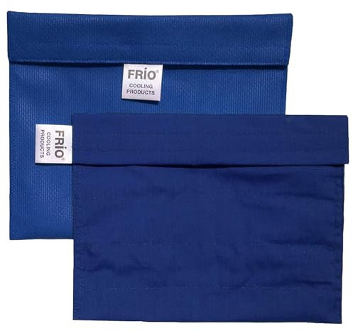 FRIO Insulin-Stift-Kühltasche, wiederverwendbar, Verdunstungsmedikationskühler, extra große Geldbörse, blau