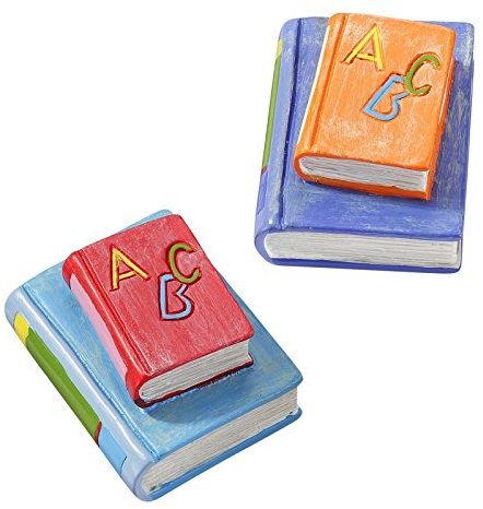 Dekorationsmaterial CREApop Streuteile ´Schulbücher´ rot/blau, ca 4 cm