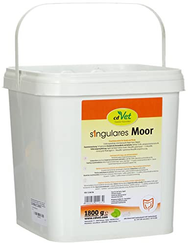 cdVet Naturprodukte Singulares Moor 1,8 kg - Hund, Katze, Pferd, Nager, Heimtiere - unterstützt Magen-Darm-Tätigkeit - reguliert Magensäurekonzentration - reich an Huminsäuren+Mineralstoffen -
