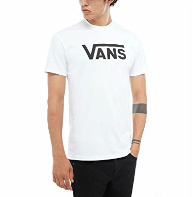 Vans Men's Classic Short Sleeve T-Shirt, Multicoloured (White/Black), Medium
