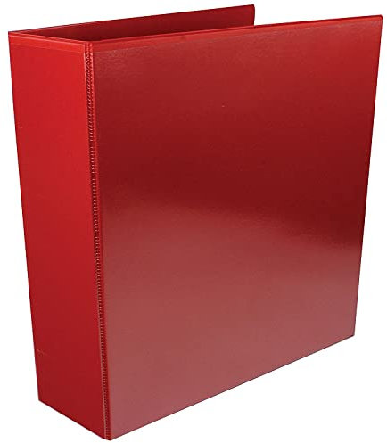 White Box 65 mm Presentation 4D-Ring Binder - Red [Pack of 10]