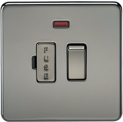 Knightsbridge SF6300NBN Screwless 13 A Switched Fused Spur Unit, Black Nickel