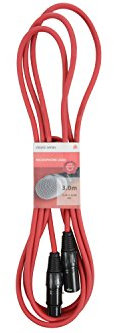 Premium XLR Male - XLR Female Cable | Microphone Cable | Red - 3.0M