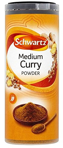 Schwartz Medium Curry Powder, Medium Spiced Indian Seasoning for Curry Sauce, 0.09 kg