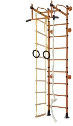 NiroSport spalliera Svedese M2 Scala Ginnastica Wall Bars Parete da Arrampicata Struttura da Arrampicata Parete da Ginnastica Attrezzature Sportive Barra per trazioni Inclusi Anelli da Ginnastica