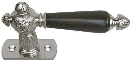 Fenstergriff Gründerzeit Jugendstil Messing matt vernickelt #18b-NME