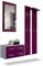 Vladon Garderobenset Garderobe Kioto, Made in Germany, Korpus in Weiß matt/Front in Brombeer Hochglanz