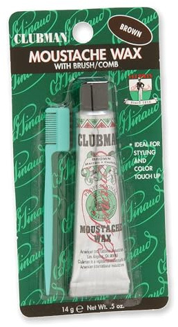 Clubman Pinaud Moustache Wax Hang Pack - Brown
